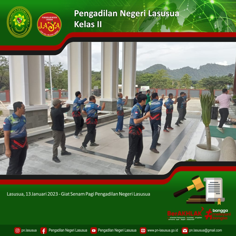 Giat Senam Pagi Pengadilan Negeri Lasusua